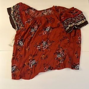 Button up Floral Shirt Womens Size XXL